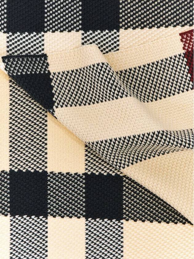 Check Pattern Wool Scarf Beige - BURBERRY - BALAAN 4