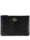 GG Marmont Leather Pouch Bag Black - GUCCI - BALAAN 2