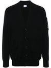 Lens Cotton Cardigan Black - CP COMPANY - BALAAN 3