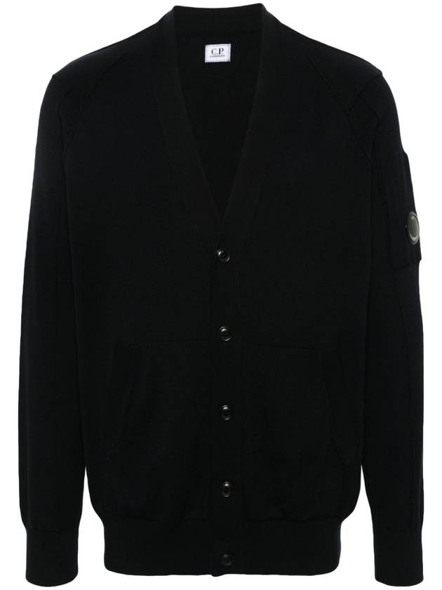 Lens Cotton Cardigan Black - CP COMPANY - BALAAN 3