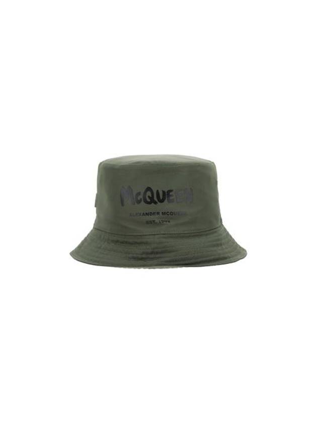 Graffiti Logo Bucket Hat Khaki - ALEXANDER MCQUEEN - BALAAN 2