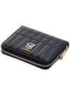 Lola Zipper Quilted Leather Half Wallet Black - BURBERRY - BALAAN 5