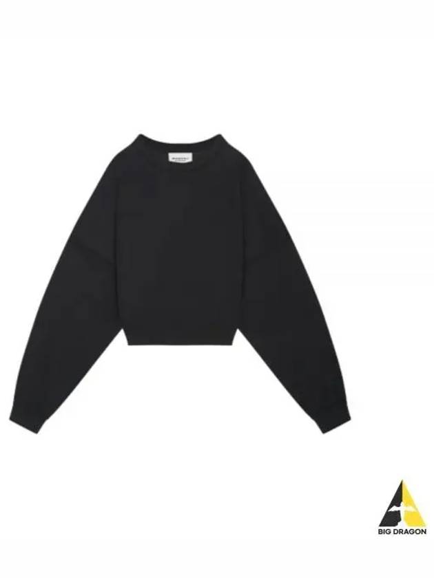 Sheila Cropped Cotton Sweatshirt Black - ISABEL MARANT - BALAAN 2