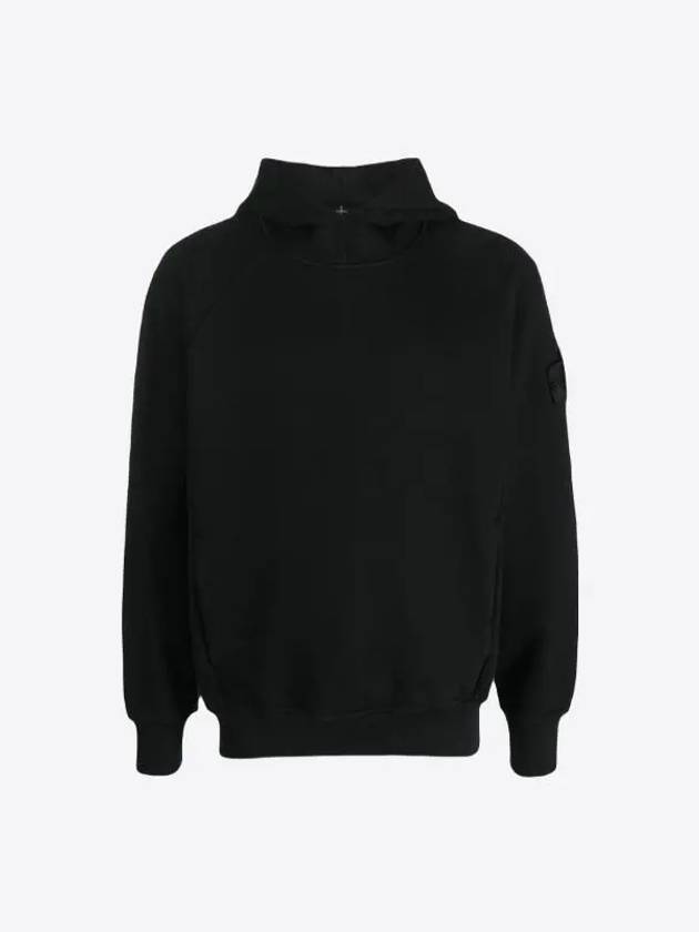 Compass Wappen Patch Cotton Hoodie Black - STONE ISLAND - BALAAN 3