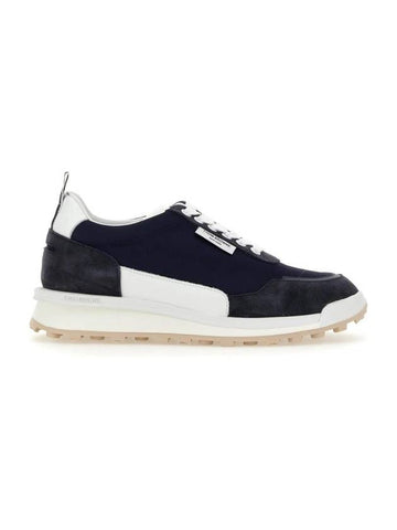 Eco Nylon Alumni Trainer Low Top Sneakers Blue - THOM BROWNE - BALAAN 1