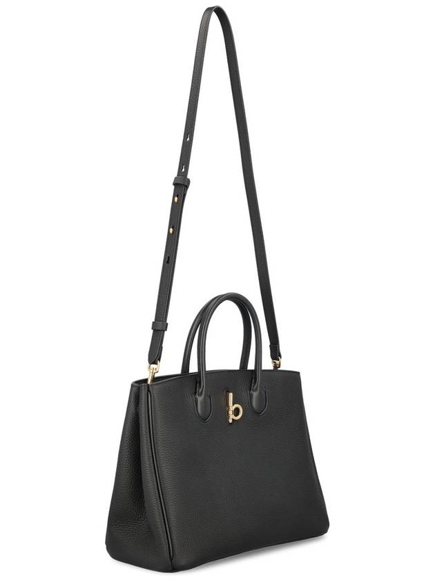 Rocking Horse Small Leather Tote Bag Black - BURBERRY - BALAAN 4