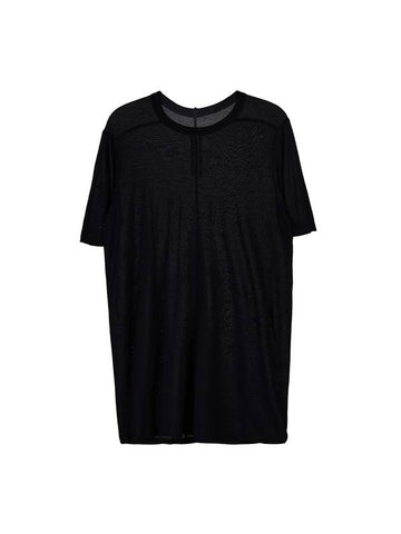 Men’s Cotton Short Sleeve T-Shirt Black - RICK OWENS - BALAAN 1