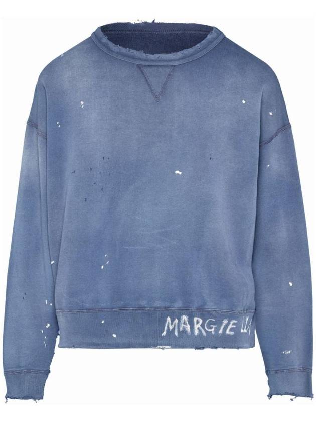 Logo Handwriting Sweatshirt Washed Purple - MAISON MARGIELA - BALAAN 1