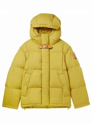 128 JW Anderson WINTEFOLD Winter Fold Leather Logo Down Jacket Yellow Men s Padding 233348 - MONCLER - BALAAN 1