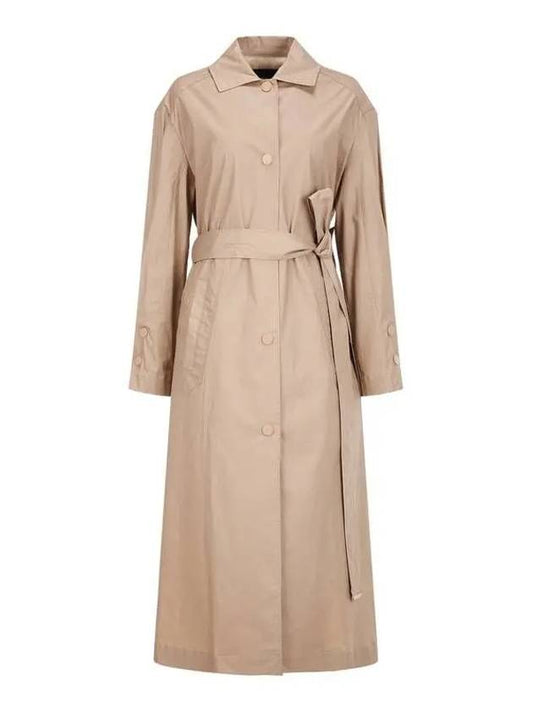 Women s Back Pleated Easy Belted Coat Light Brown - EMPORIO ARMANI - BALAAN 1