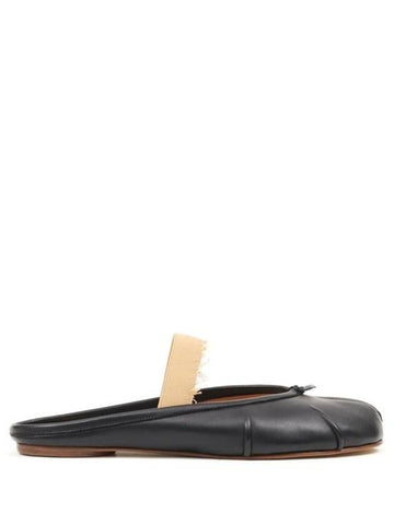 Leather Tabi Flat Black - MAISON MARGIELA - BALAAN 1