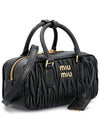 Arcadie Matelasse Nappa Leather Tote Bag Black - MIU MIU - BALAAN 5