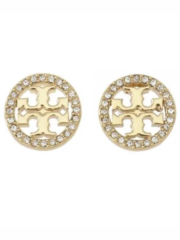 Miller Crystal Stud Earrings Gold - TORY BURCH - BALAAN 2