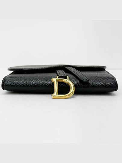 Black Saddle Card Wallet 3VDIW26115 - DIOR - BALAAN 2