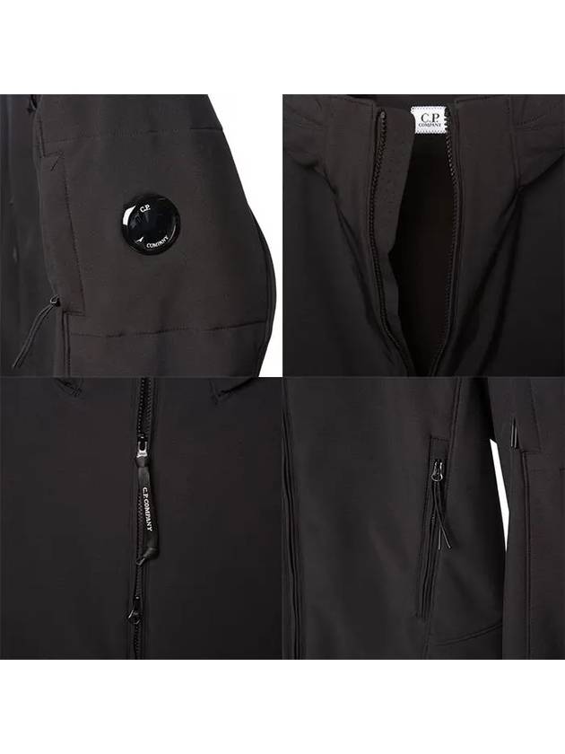 Lens Wappen Patch Zip Up Hoodie Black - CP COMPANY - BALAAN 8