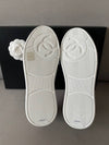 CC Logo Calfskin Low Top Sneakers White - CHANEL - BALAAN 10