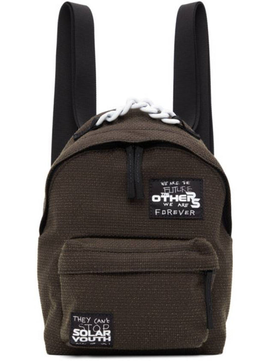 x Eastpack Pakr Mini Logo Patch Canvas Backpack Brown 6754577 - RAF SIMONS - BALAAN 1