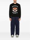 Lucky Tiger Embroidered Sweatshirt Black - KENZO - BALAAN 5