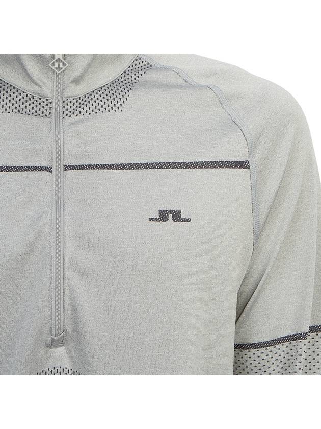 Jimmy Seamless Mid Layer Half Zip Sweater Light Grey Melange - J.LINDEBERG - BALAAN 9