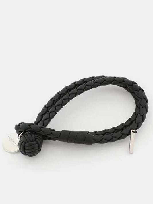 Intrecciato Double Weaving Bracelet Black - BOTTEGA VENETA - BALAAN 2