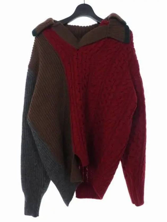 22WCMN09305 A Knit color cable knit - KOLOR - BALAAN 1