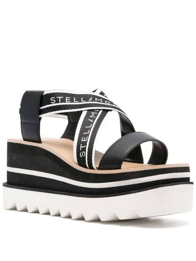 striped platform sandals black - STELLA MCCARTNEY - BALAAN 3