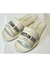 Every-D Embossed Lambskin Slippers White - DIOR - BALAAN 5