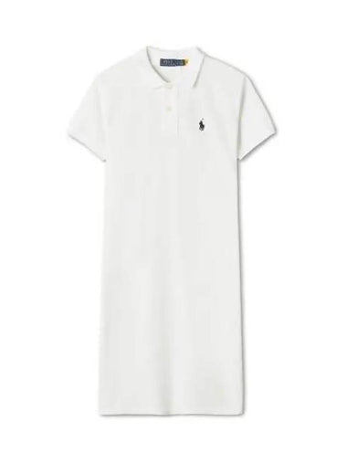 W cotton mesh polo dress white - POLO RALPH LAUREN - BALAAN 1