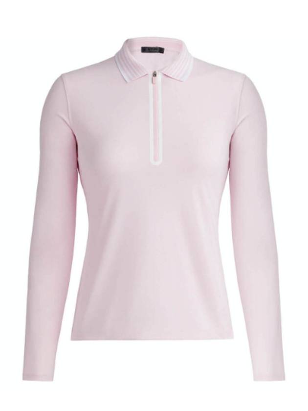 Featherweight Silky Tech Nylon Quarter Zipper Short Sleeve Polo Shirt Pink - G/FORE - BALAAN 2