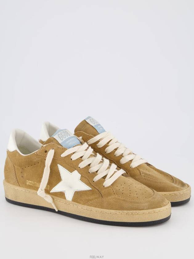 Ball Star Suede Low Top Sneakers Brown - GOLDEN GOOSE - BALAAN 3