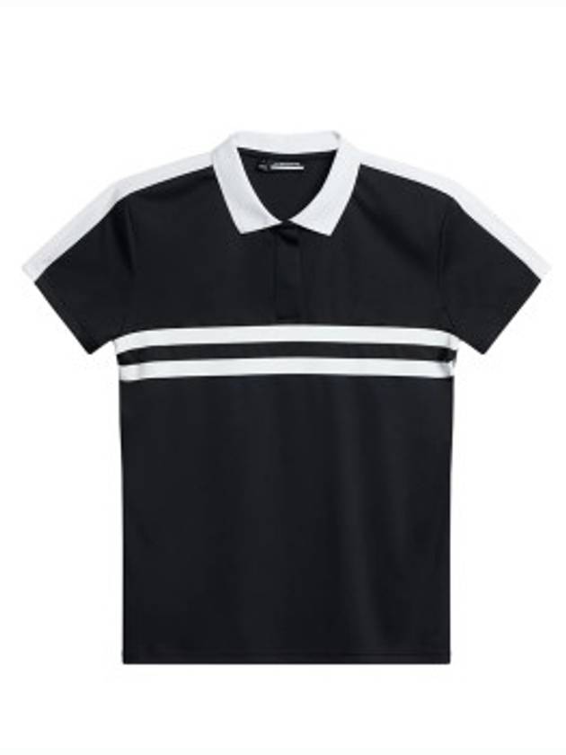 Golf Short Sleeve T-Shirt Chloe Polo GWJT10773 Black - J.LINDEBERG - BALAAN 1