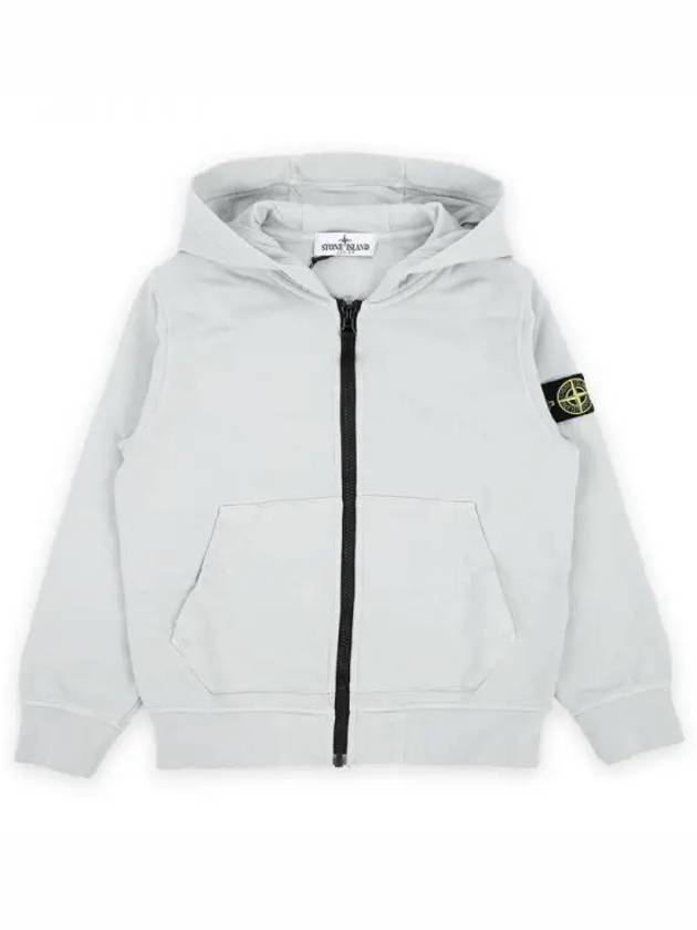 Kids Garment Dyed Heavy Weight Zip Up Hoodie Green - STONE ISLAND - BALAAN 2