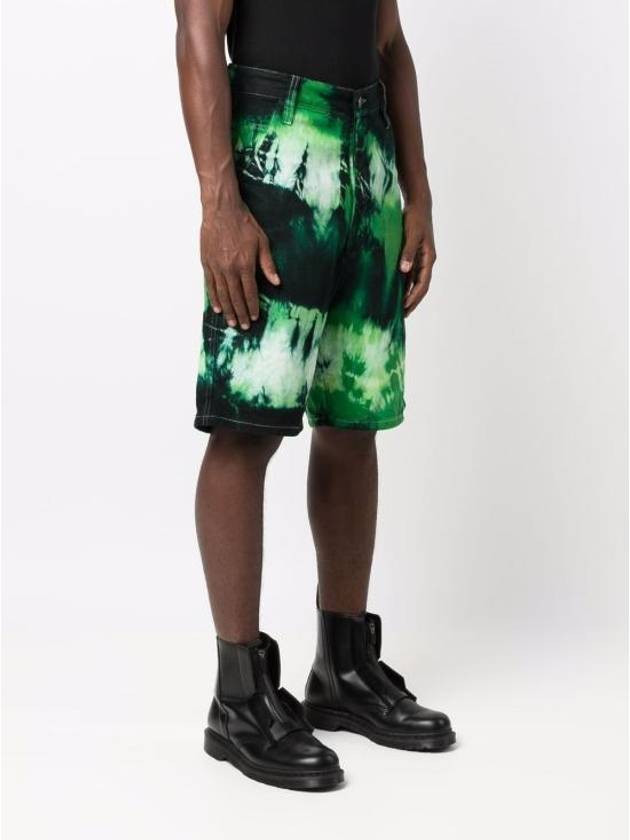 Men's Tie Dye Shorts Green - AMI - BALAAN 6