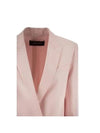 Wool Silk Double Breasted Jacket Pink - FABIANA FILIPPI - BALAAN 5