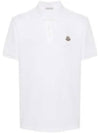 Logo Patch Short Sleeve Polo Shirt White - MONCLER - BALAAN 2