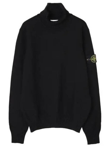 Knit winter cotton turtleneck loose fit - STONE ISLAND - BALAAN 1