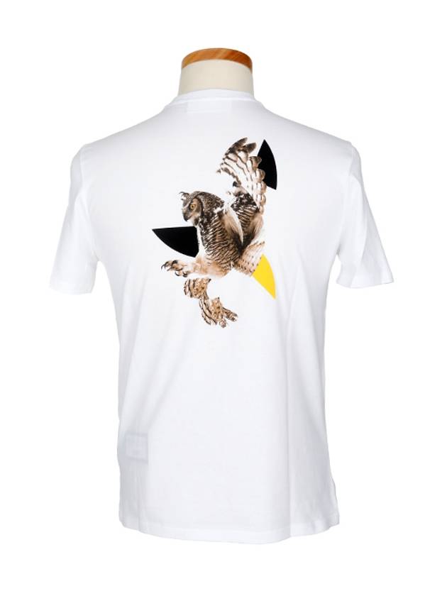 Owl Short Sleeve T-Shirt White - NEIL BARRETT - BALAAN 4