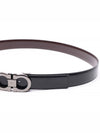 Double Gancini Reversible Leather Belt Black Auburn - SALVATORE FERRAGAMO - BALAAN 6