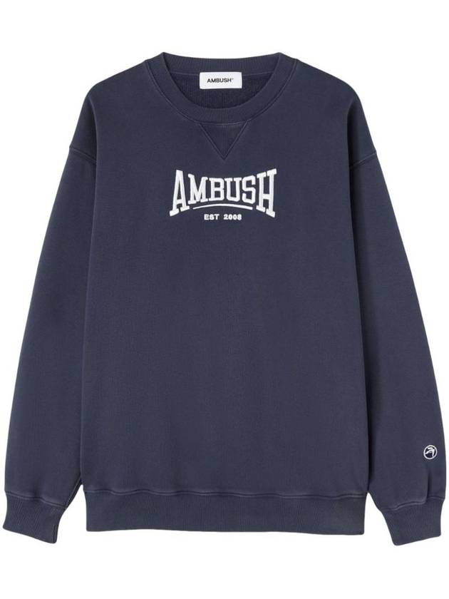 logo embroidered orGANNIc cotton sweatshirt BMBA001S24FLE0014501 - AMBUSH - BALAAN 1