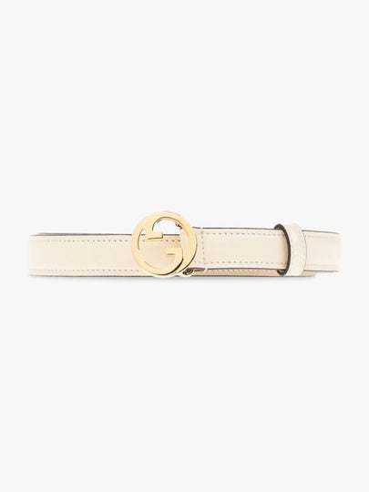 Blondie Thin Leather Belt White - GUCCI - BALAAN 2