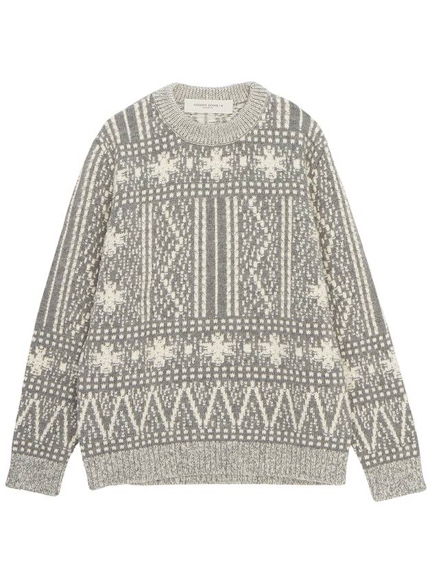 Sweater GMP00841P001182 60457 MELANGE GRAY LAMB WOOL - GOLDEN GOOSE - BALAAN 2