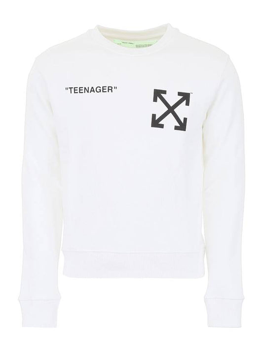 flame bat crew neck long sleeve t-shirt - OFF WHITE - BALAAN 1