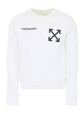 Flamed Bart Crew Neck Long Sleeve T-Shirt White - OFF WHITE - BALAAN 1