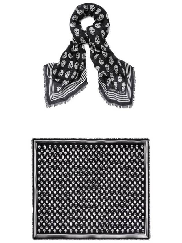 Biker Skull Scarf Black - ALEXANDER MCQUEEN - BALAAN 5