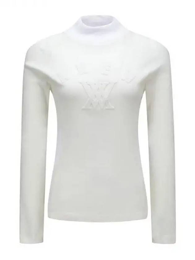 Anew Women s Knit High Neck T Shirt AGCWW Shirt06WH Domestic Product GQCY22102815425 - ANEWGOLF - BALAAN 1