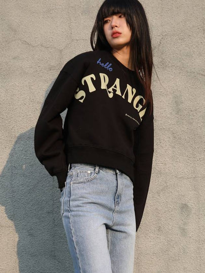 Hello Stranger Cocoon Sweatshirt Black - SORRY TOO MUCH LOVE - BALAAN 2