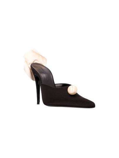 SATIN FLOWER HEEL MULES - MAGDA BUTRYM - BALAAN 2