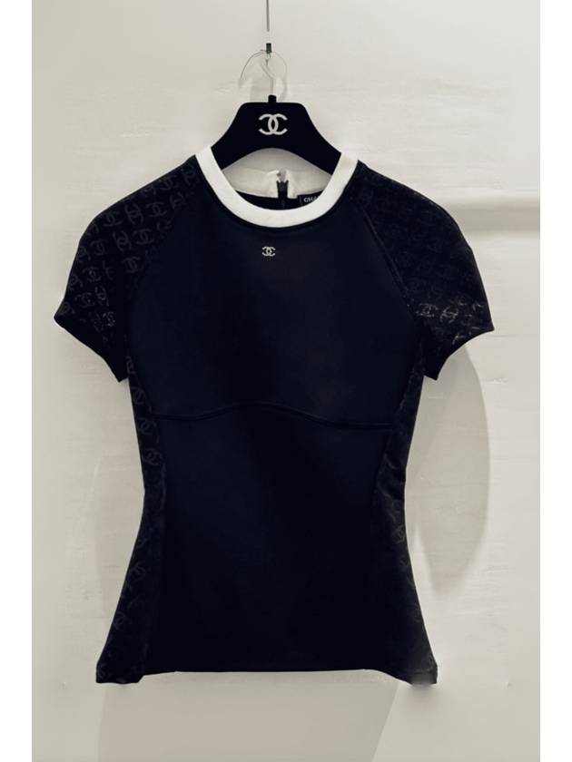 24C Logo Top Short Sleeve TShirt P76414 - CHANEL - BALAAN 6