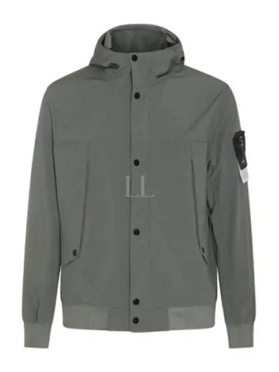 Light Soft Shell R E Dye Technology In Recycled Polyester Hooded Jacket Green - STONE ISLAND - BALAAN 2