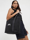 Logo Nylon Tote Bag Black - STUSSY - BALAAN.